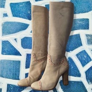 Vintage Miss Sixty Cream Knee High Boots